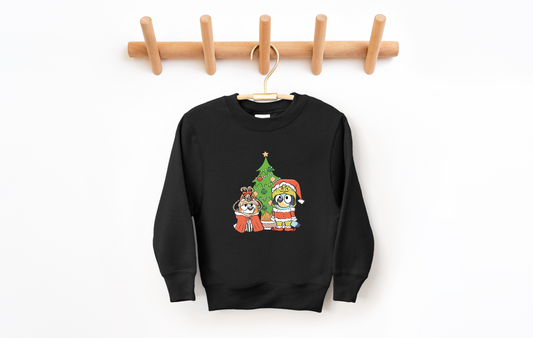 Bluey Grinch Christmas Kids Sweatshirt